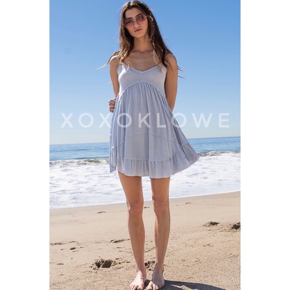 POL Terracotta Spaghetti Strap Ruffle Hem Mini Slip Dress - Picture 15 of 16